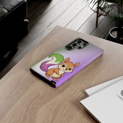"Queeriosity"– Genderqueer Squirrel Pride Android Tough Phone Case