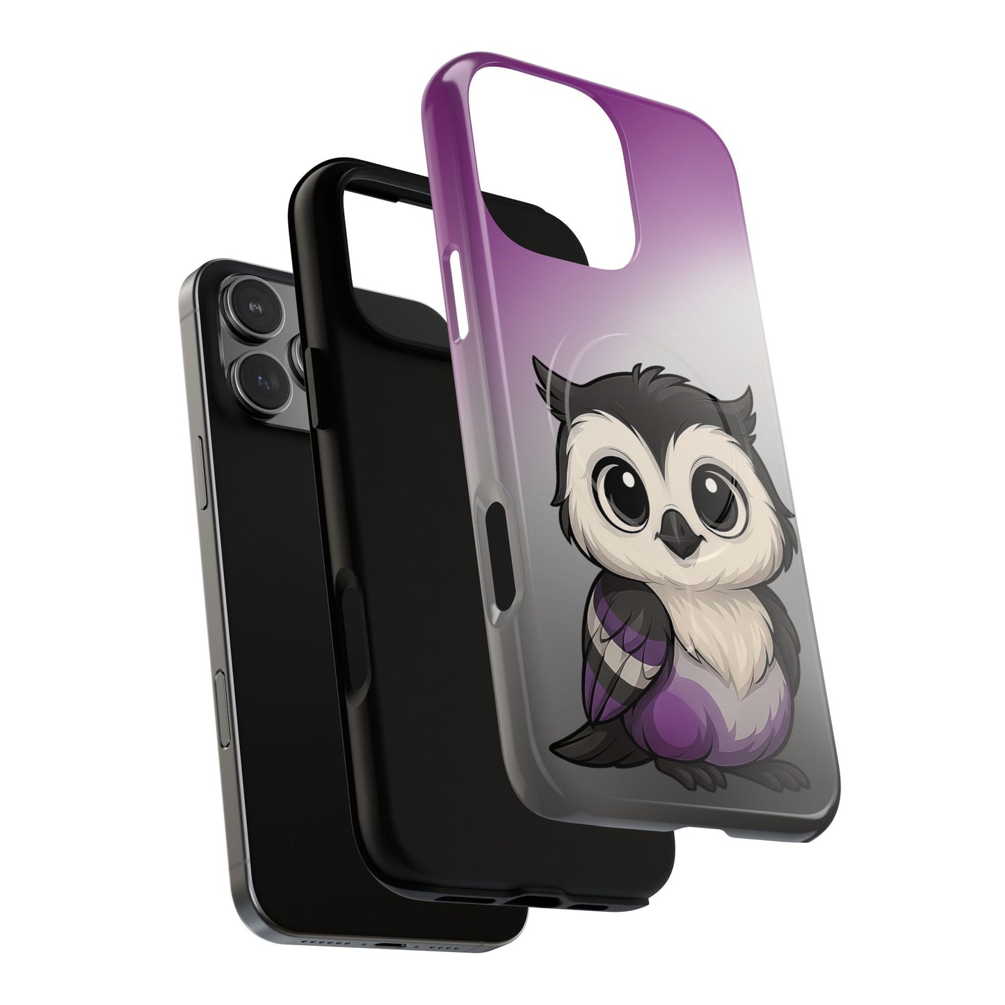 "ace-wise" – asexual pride owl magsafe® iphone tough case