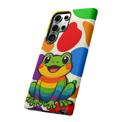 "Rainbow Ribbit" - LGBTQIA+ Pride Frog Android Tough Phone Case