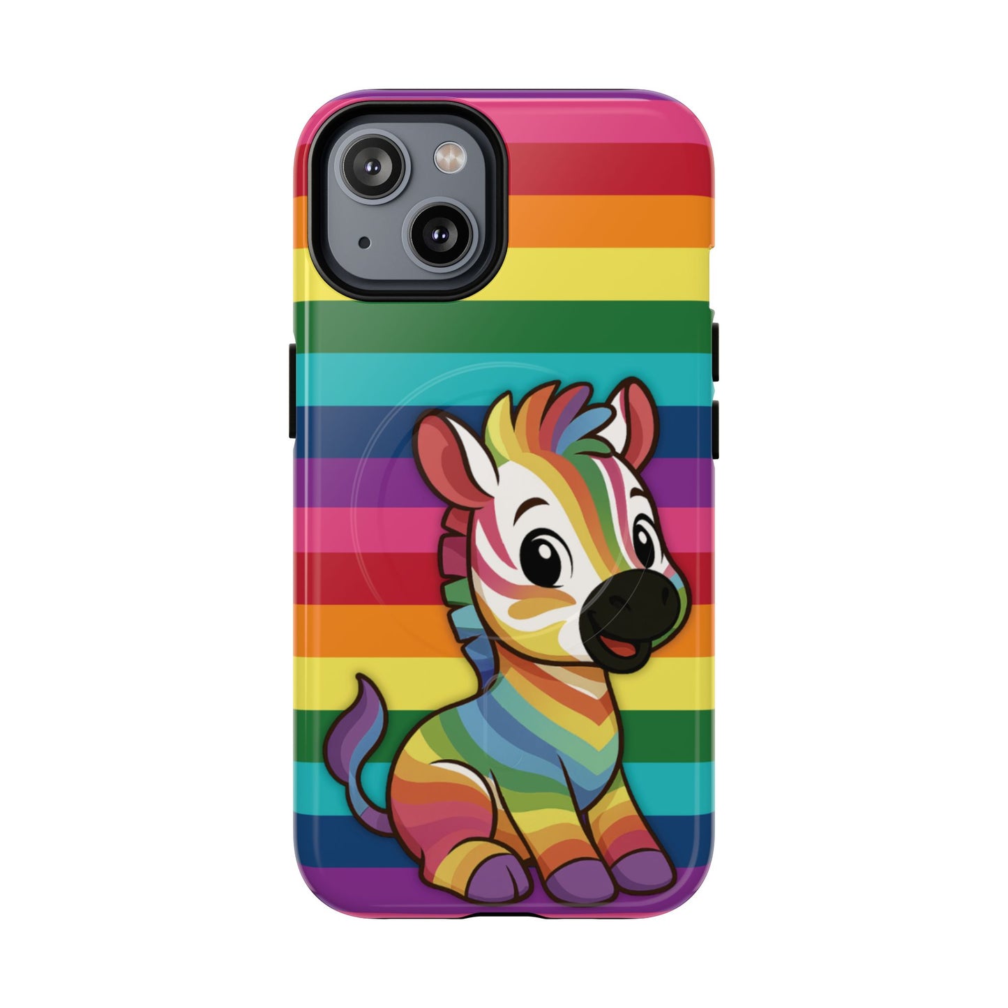 "zee the o.g." – original rainbow pride zebra magsafe® iphone tough case