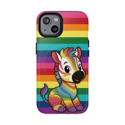 "Zee the O.G." – Original Rainbow Pride Zebra MagSafe® iPhone Tough Case