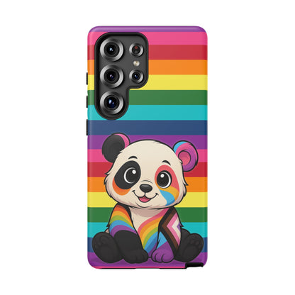 "PrideCub" – Progress + Rainbow Pride Panda Android Tough Phone Case