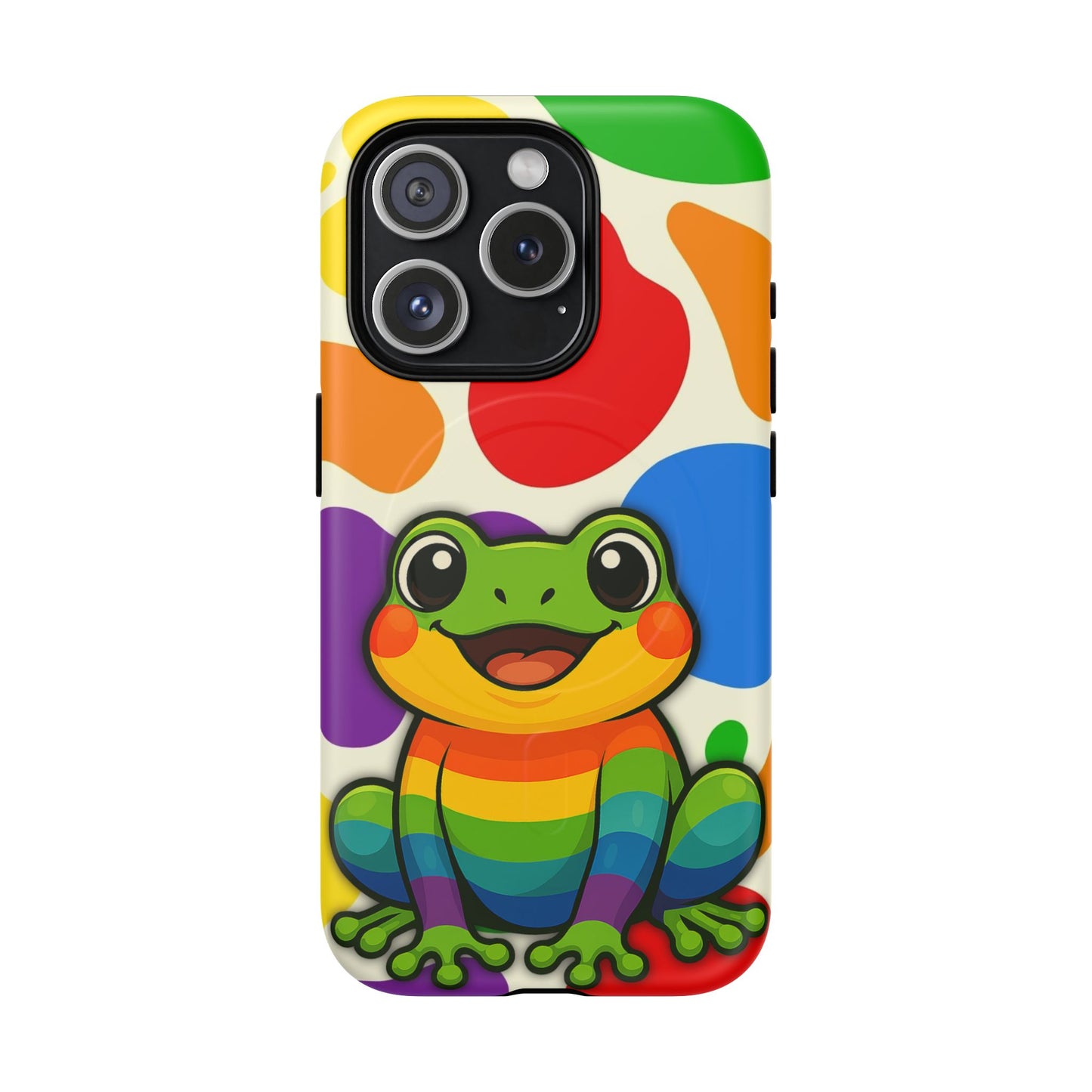 "rainbow ribbit" - lgbtqia+ pride frog magsafe® iphone tough case