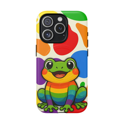 "Rainbow Ribbit" - LGBTQIA+ Pride Frog MagSafe® iPhone Tough Case