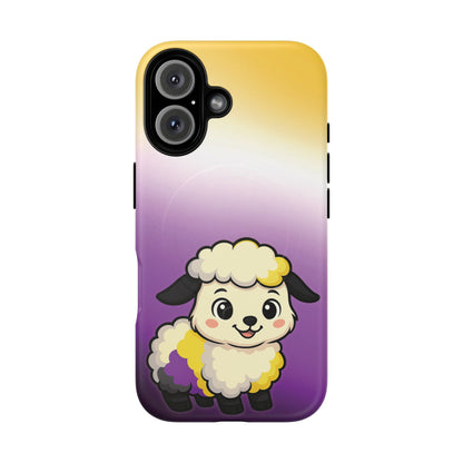 "NonbiBaaary" – Nonbinary Pride Sheep MagSafe® iPhone Tough Case