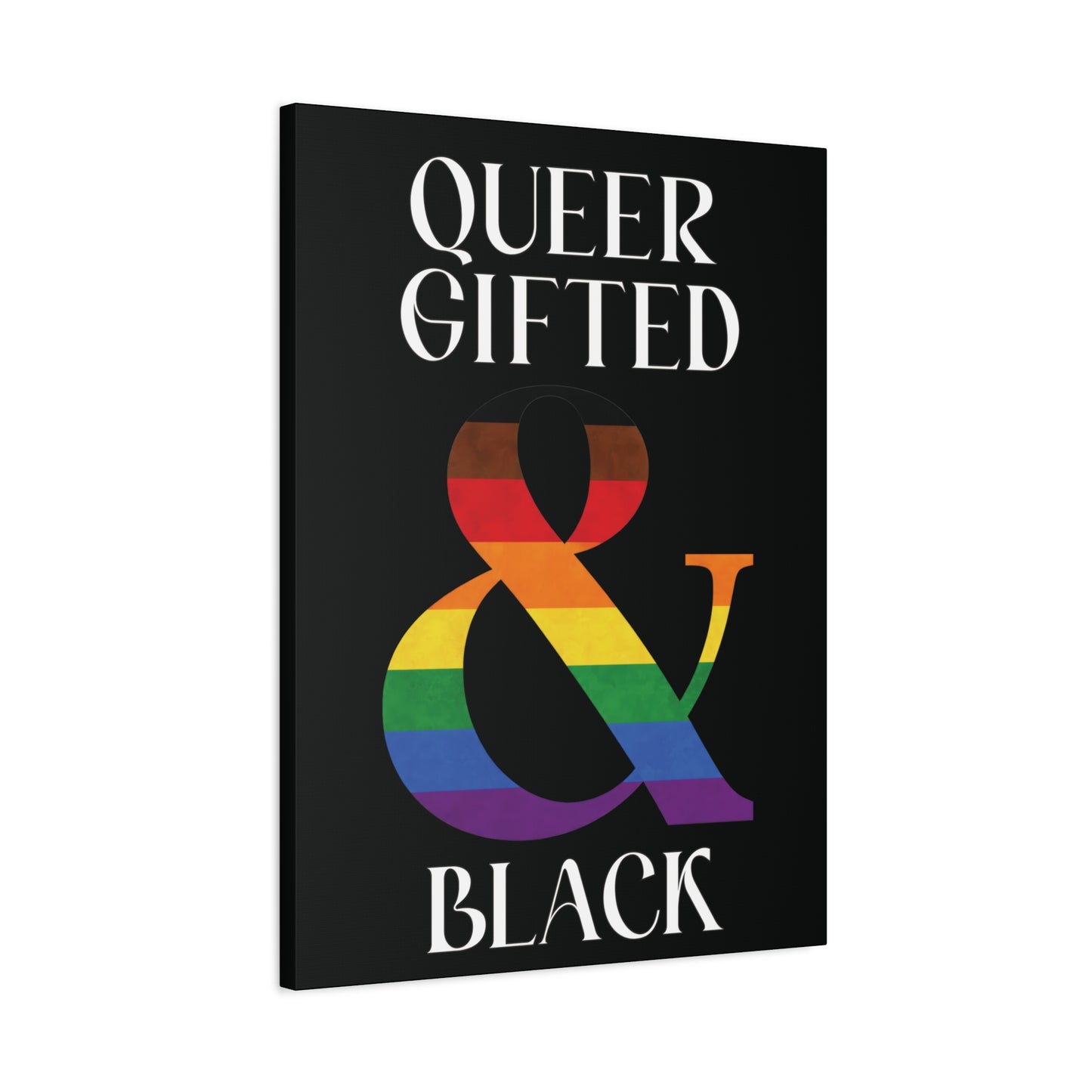 queer, gifted and black | lgbtq pride statement canvas wall art