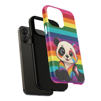 "PrideCub" – Progress + Rainbow Pride Panda MagSafe® iPhone Tough Case