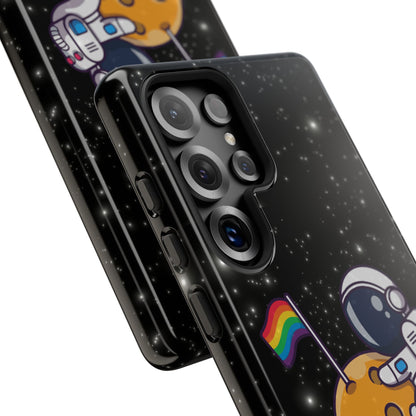 "Cosmic Queer" LGBTQIA+ Android Astronaut Tough Phone Case