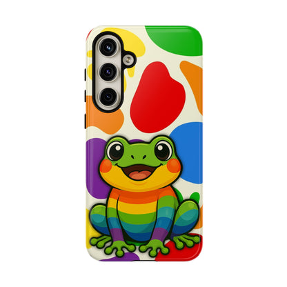 "Rainbow Ribbit" - LGBTQIA+ Pride Frog Android Tough Phone Case