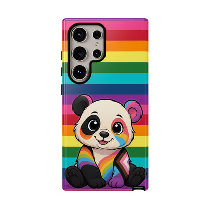 "PrideCub" – Progress + Rainbow Pride Panda Android Tough Phone Case