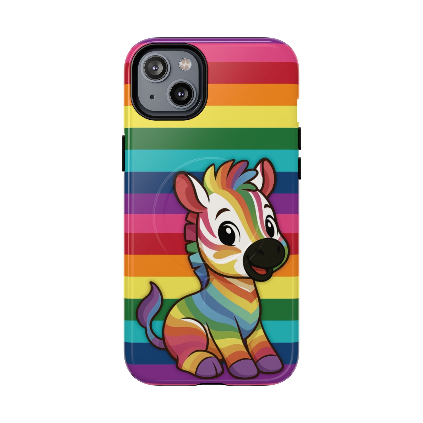 "zee the o.g." – original rainbow pride zebra magsafe® iphone tough case
