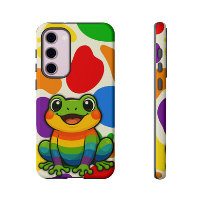 "Rainbow Ribbit" - LGBTQIA+ Pride Frog Android Tough Phone Case
