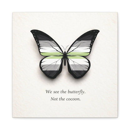 Agender Pride Butterfly | Metamorphosis Series Canvas Wall Art