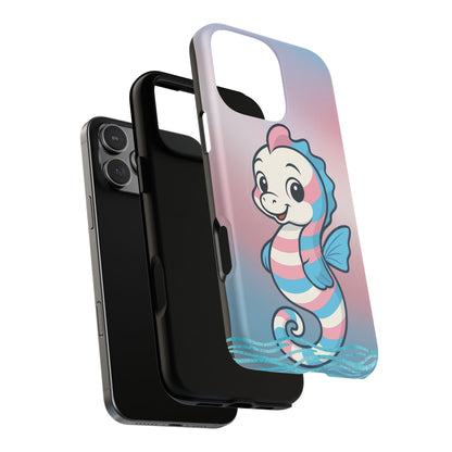 "Sea Me" – Trans Pride Seahorse MagSafe® iPhone Tough Case