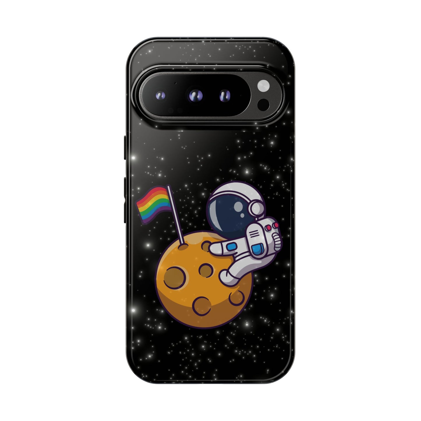 "cosmic queer" lgbtqia+ android astronaut tough phone case