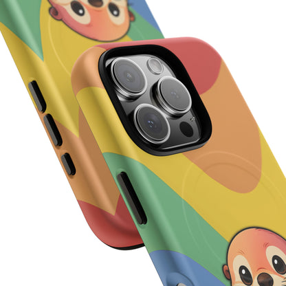 “Otterly Queer” – Retro Rainbow Pride Otter MagSafe® iPhone Tough Case
