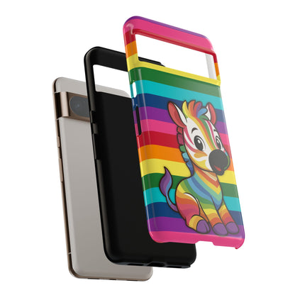 "Zee the O.G." – Original Rainbow Pride Zebra Android Tough Phone Case