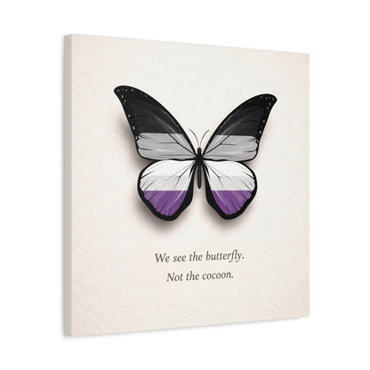 Asexual Pride Butterfly | Metamorphosis Series Canvas Wall Art