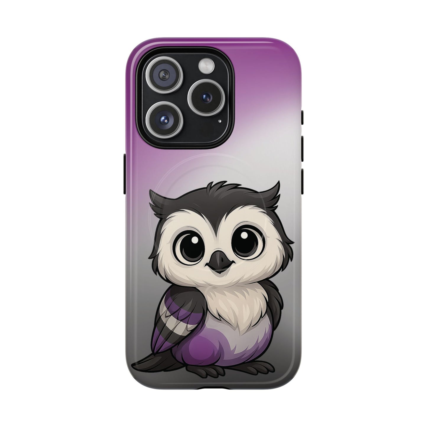 "ace-wise" – asexual pride owl magsafe® iphone tough case