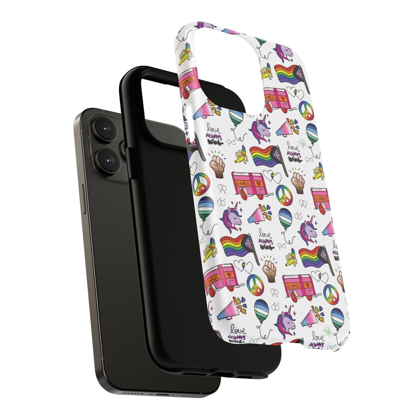 “identity mix” lgbtqia+ collage magsafe® tough iphone case