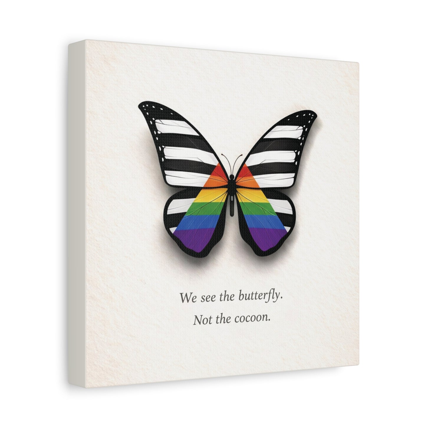 ally pride butterfly | metamorphosis series canvas wall art
