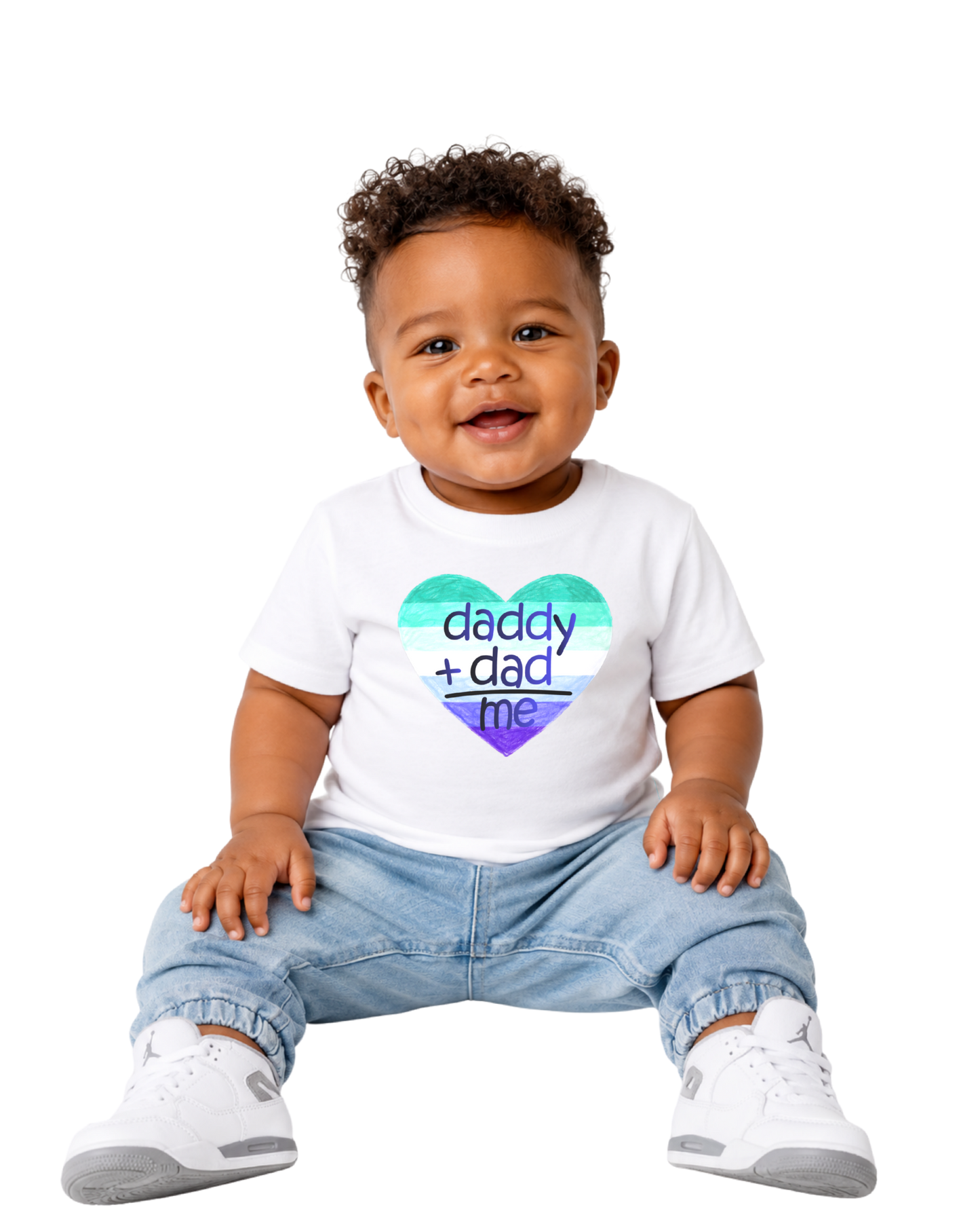“daddy + dad + me” baby jersey t-shirt
