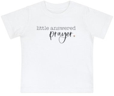“little answered prayer” baby jersey t-shirt