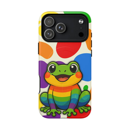 "Rainbow Ribbit" - LGBTQIA+ Pride Frog MagSafe® iPhone Tough Case