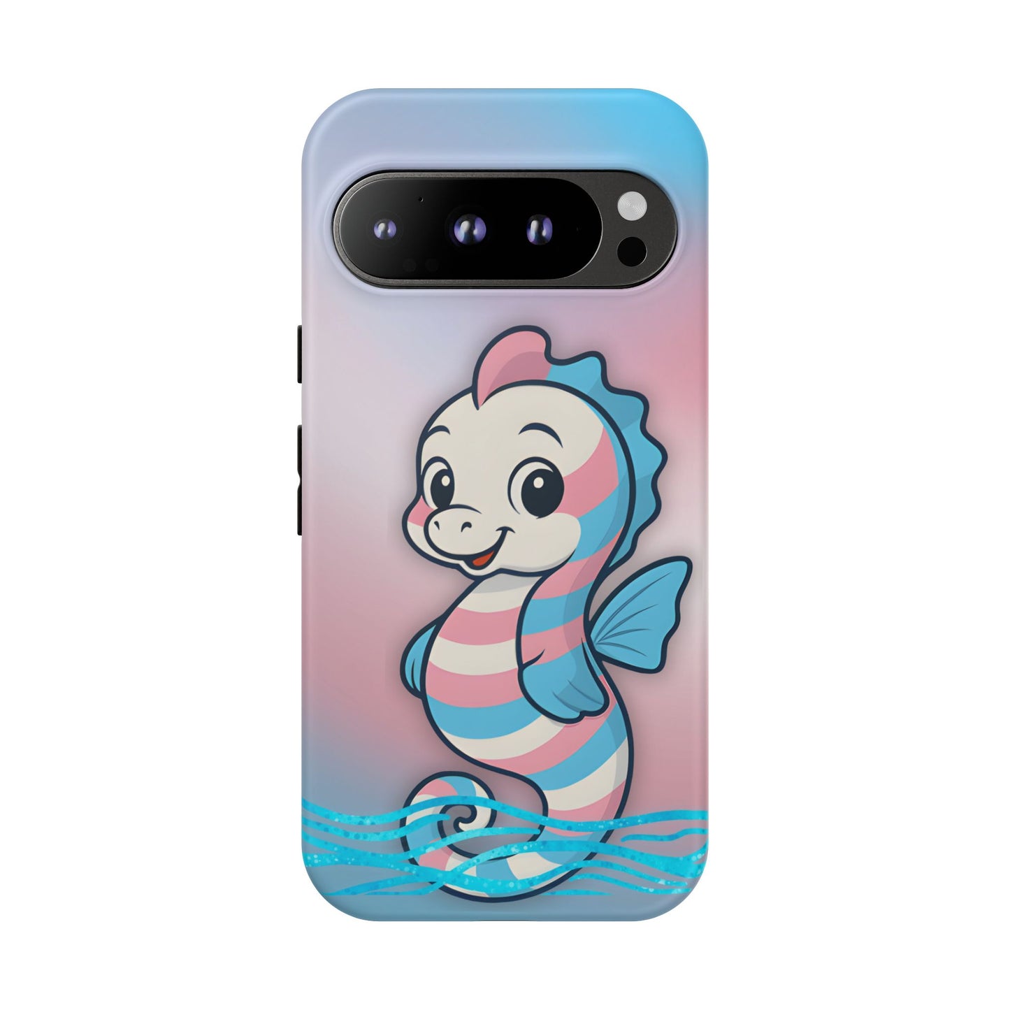 “sea me” – trans pride seahorse android tough phone case