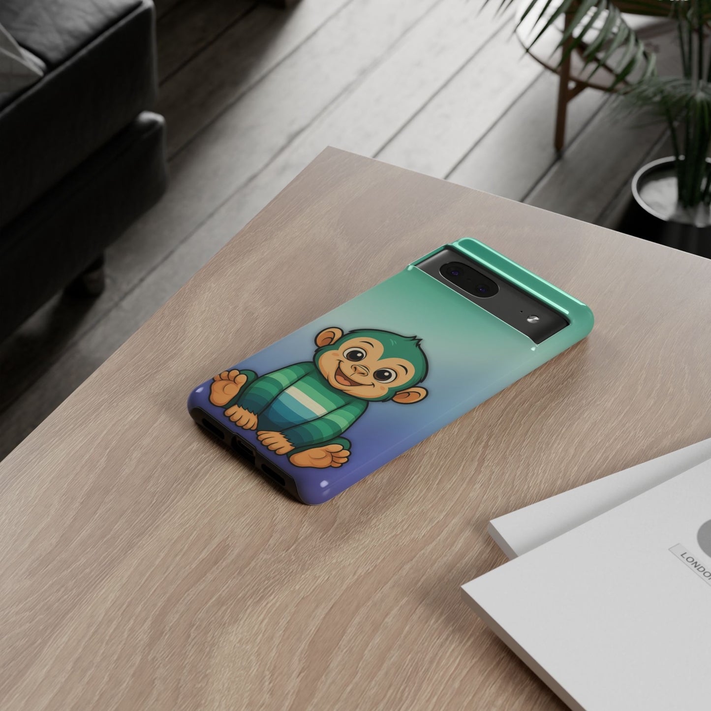 "monkey love" – gay [mlm] pride android tough phone case
