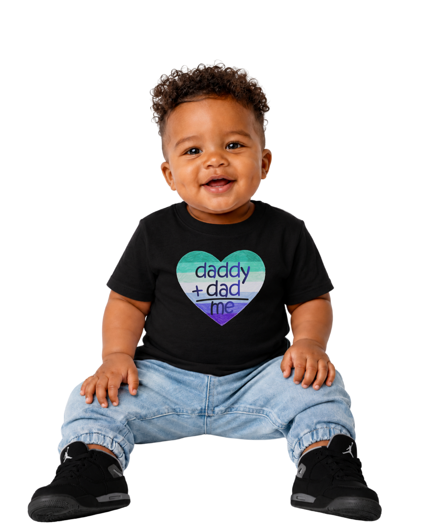 “daddy + dad + me” baby jersey t-shirt