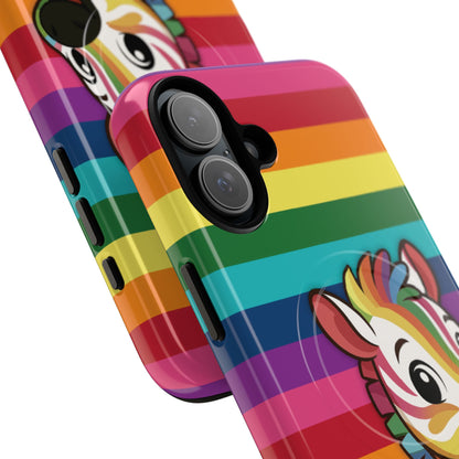"Zee the O.G." – Original Rainbow Pride Zebra MagSafe® iPhone Tough Case