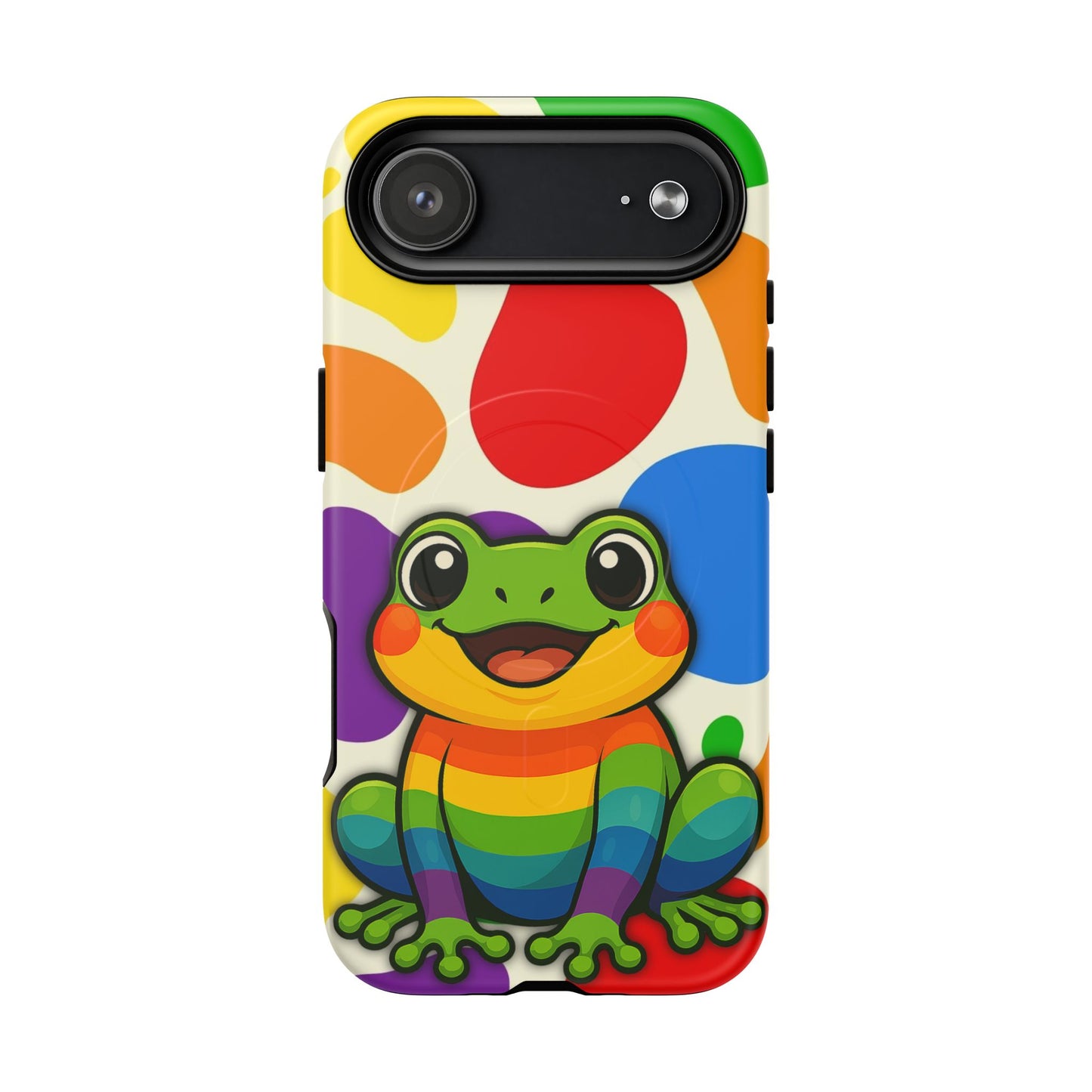 "rainbow ribbit" - lgbtqia+ pride frog magsafe® iphone tough case