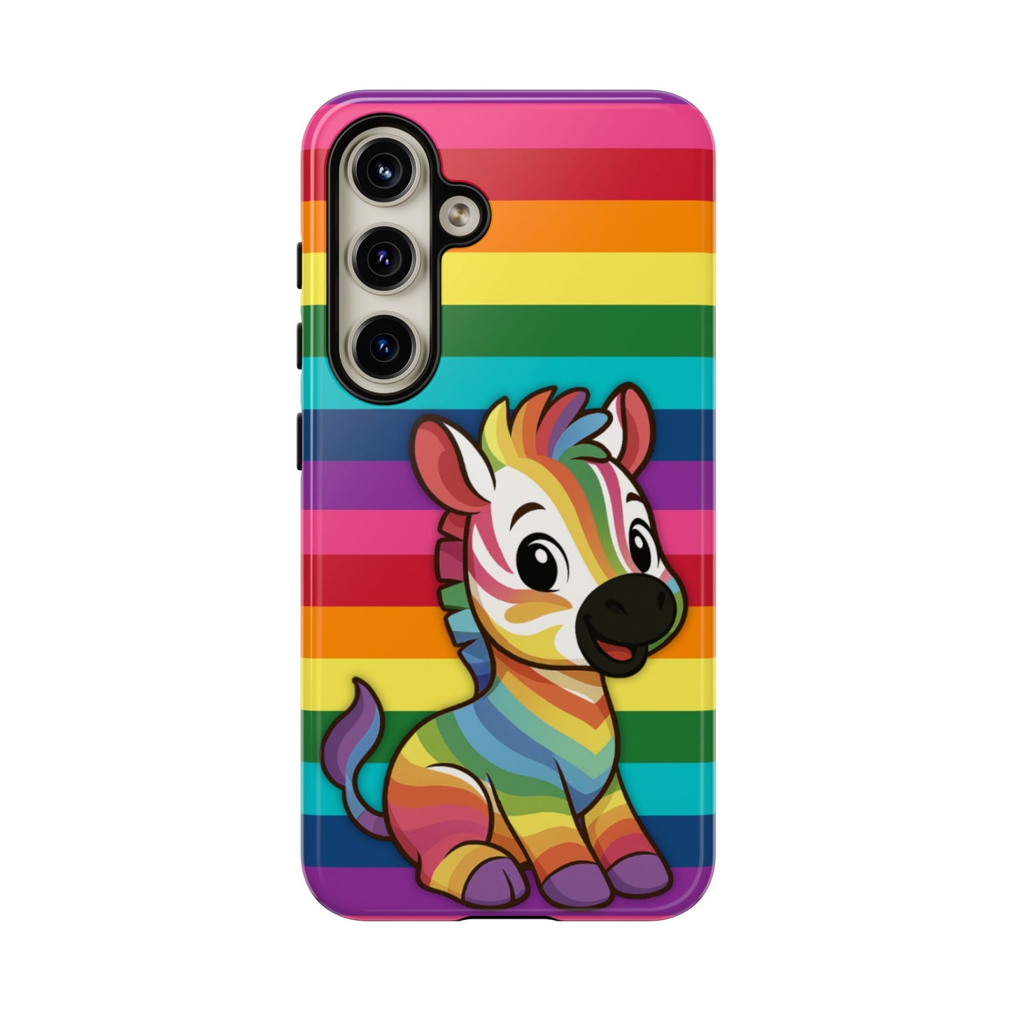 "zee the o.g." – original rainbow pride zebra android tough phone case