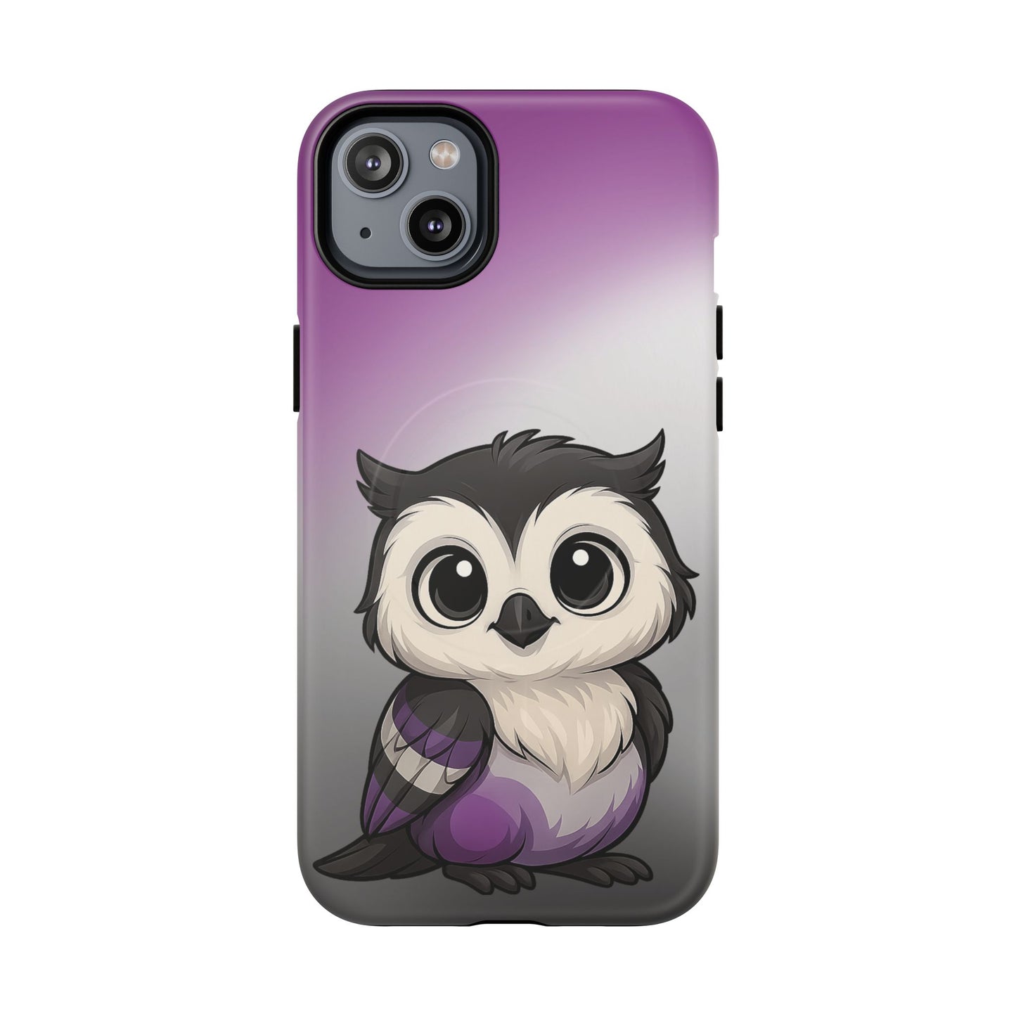 "ace-wise" – asexual pride owl magsafe® iphone tough case