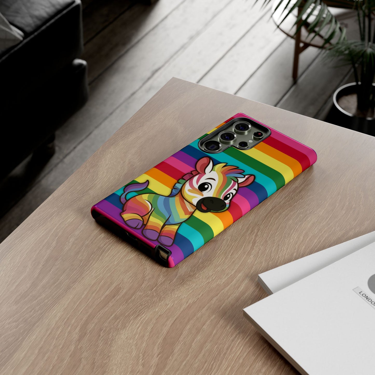 "zee the o.g." – original rainbow pride zebra android tough phone case