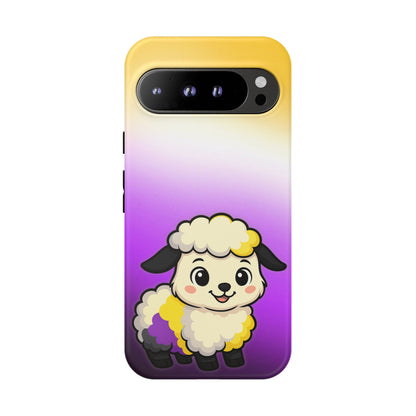 "NonbiBaaary" – Nonbinary Pride Sheep Android Tough Phone Case