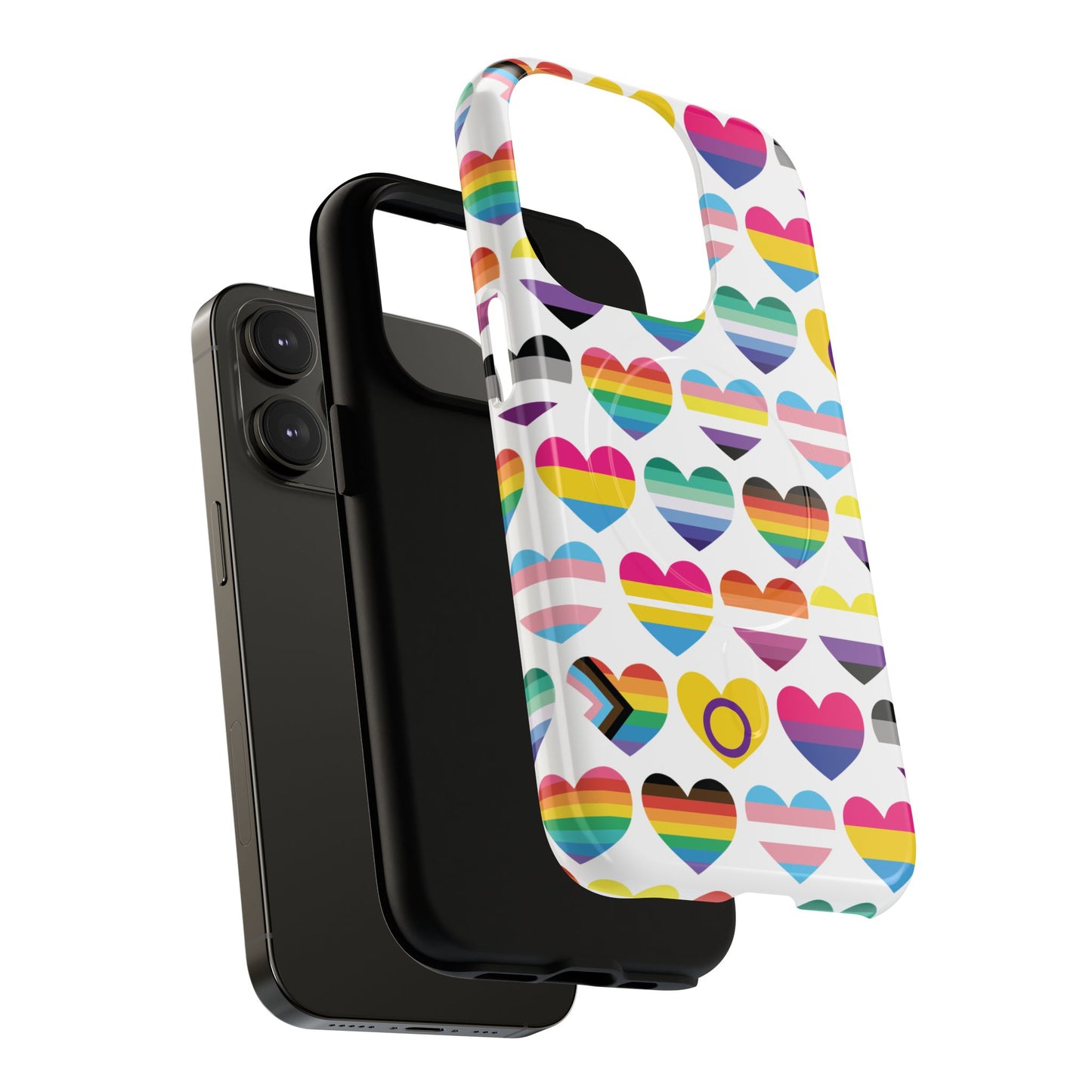 "proud hearts" lgbtqia+ love magsafe® iphone case