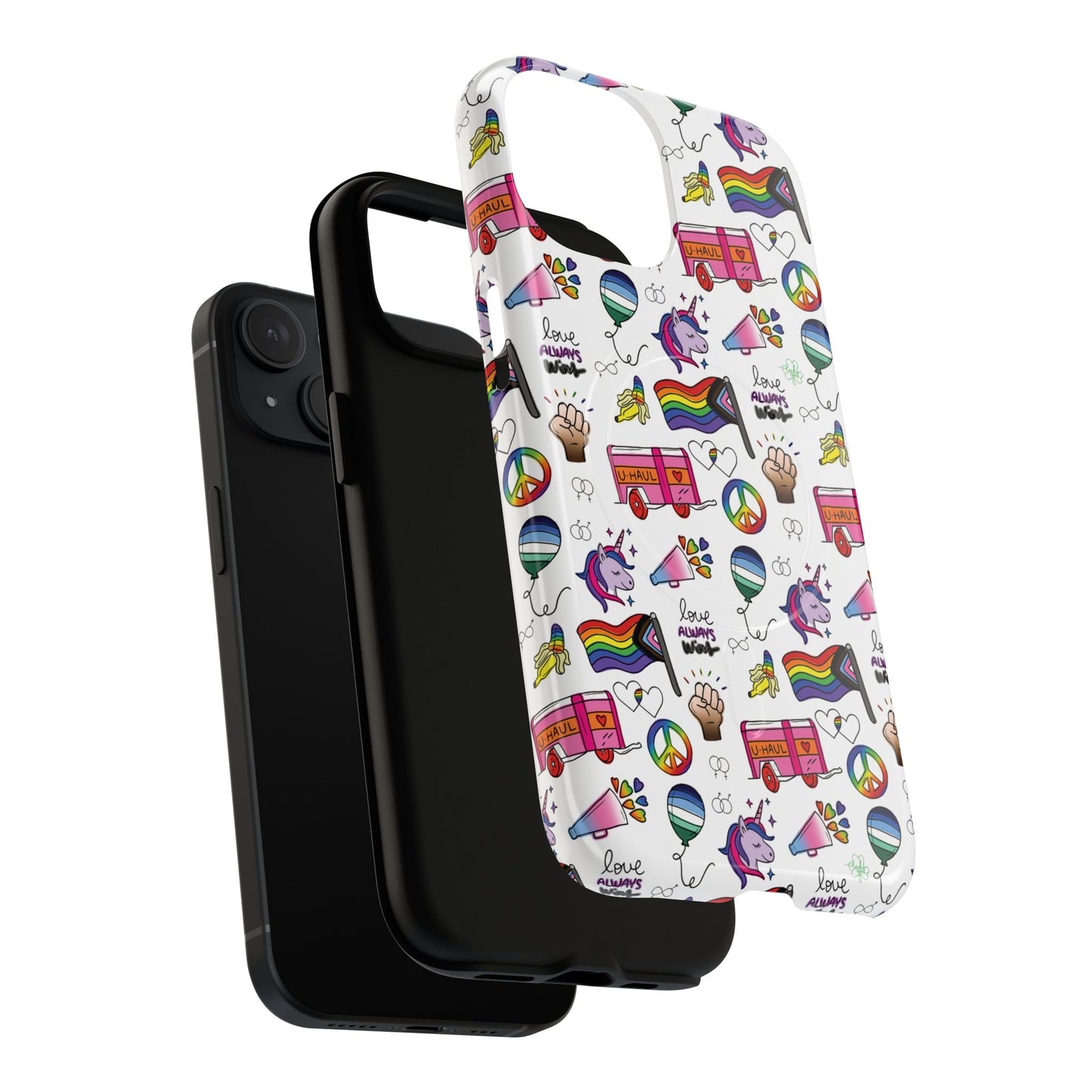 “identity mix” lgbtqia+ collage magsafe® tough iphone case