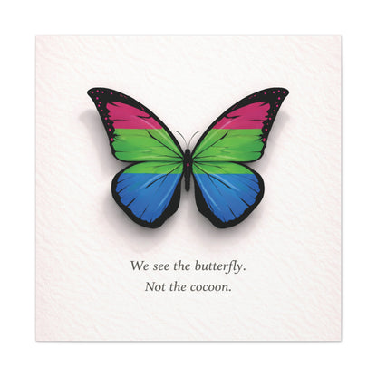 Poly Pride Butterfly | Metamorphosis Series Canvas Wall Art