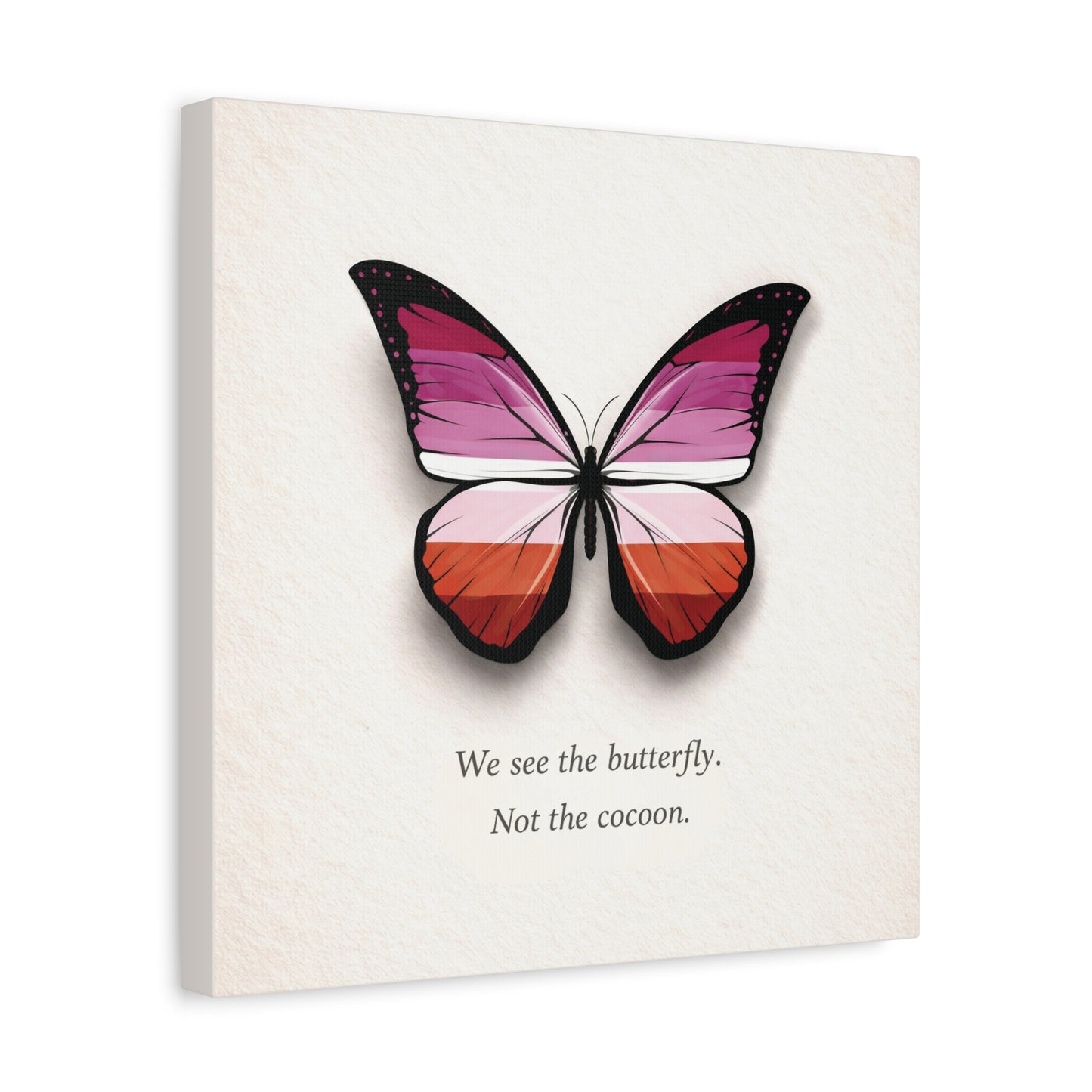 lesbian pride butterfly | metamorphosis series canvas wall art