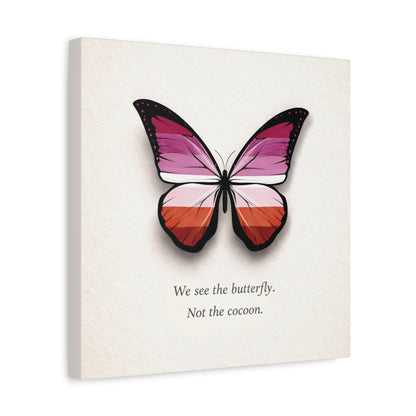 Lesbian Pride Butterfly | Metamorphosis Series Canvas Wall Art
