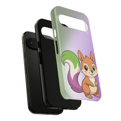 "Queeriosity"– Genderqueer Squirrel Pride Android Tough Phone Case
