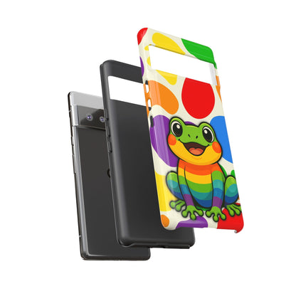 "Rainbow Ribbit" - LGBTQIA+ Pride Frog Android Tough Phone Case
