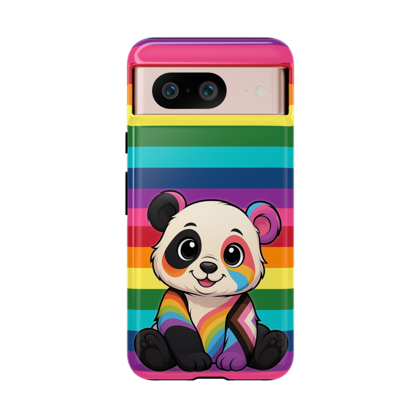 "pridecub" – progress + rainbow pride panda android tough phone case