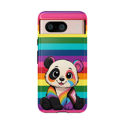 "PrideCub" – Progress + Rainbow Pride Panda Android Tough Phone Case