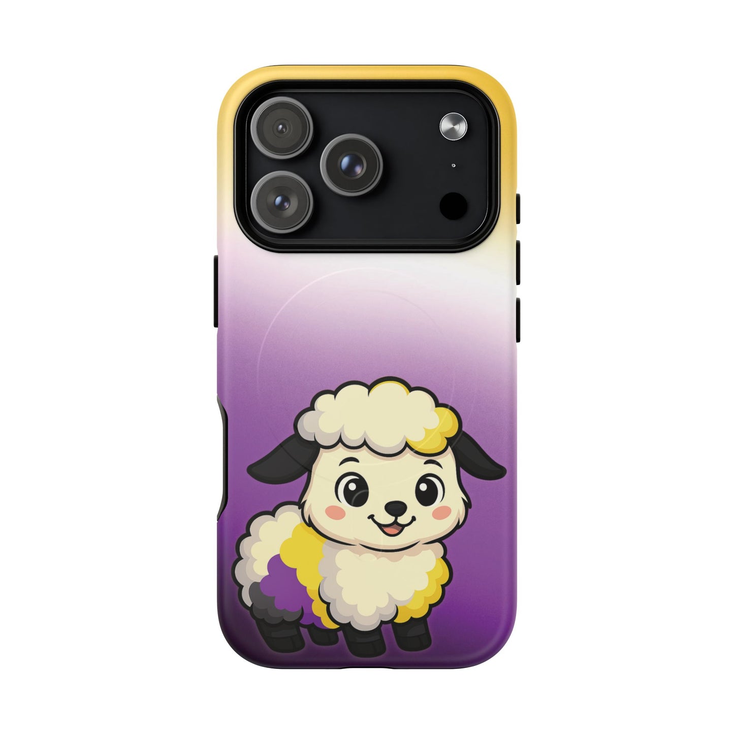 "nonbibaaary" – nonbinary pride sheep magsafe® iphone tough case