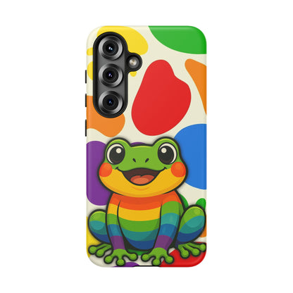 "Rainbow Ribbit" - LGBTQIA+ Pride Frog Android Tough Phone Case
