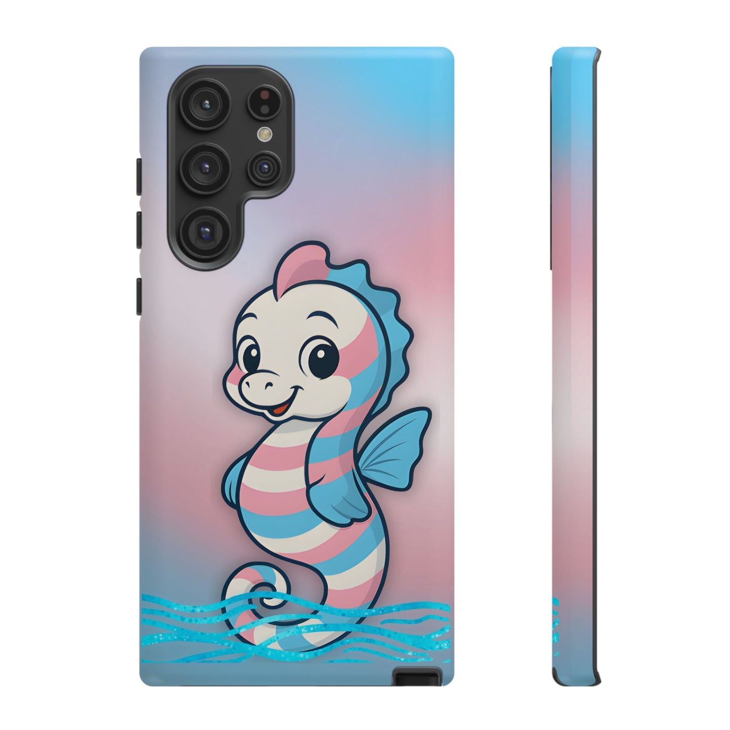 “sea me” – trans pride seahorse android tough phone case