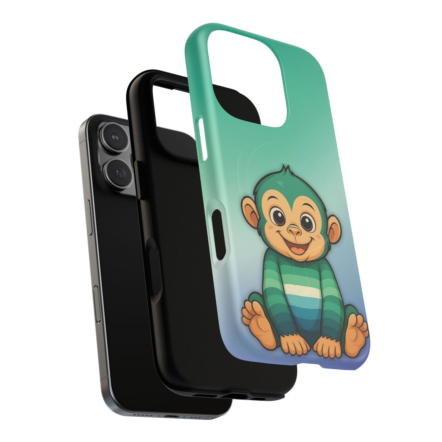"monkey love" – gay [mlm] pride monkey magsafe® iphone tough case